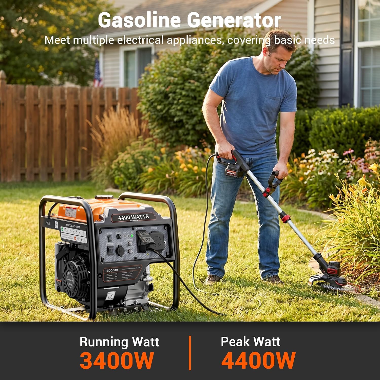 Portable Generator Inverter - 4400W Gas Open Frame Portable Inverter