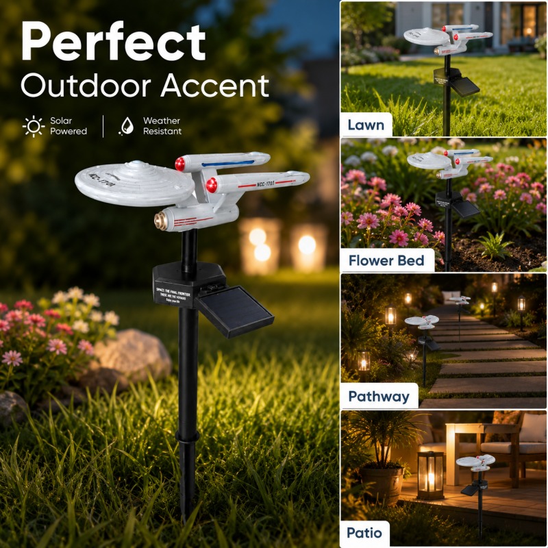 Star Trek USS Enterprise Solar - Outdoor Power Outlet Solar review and price