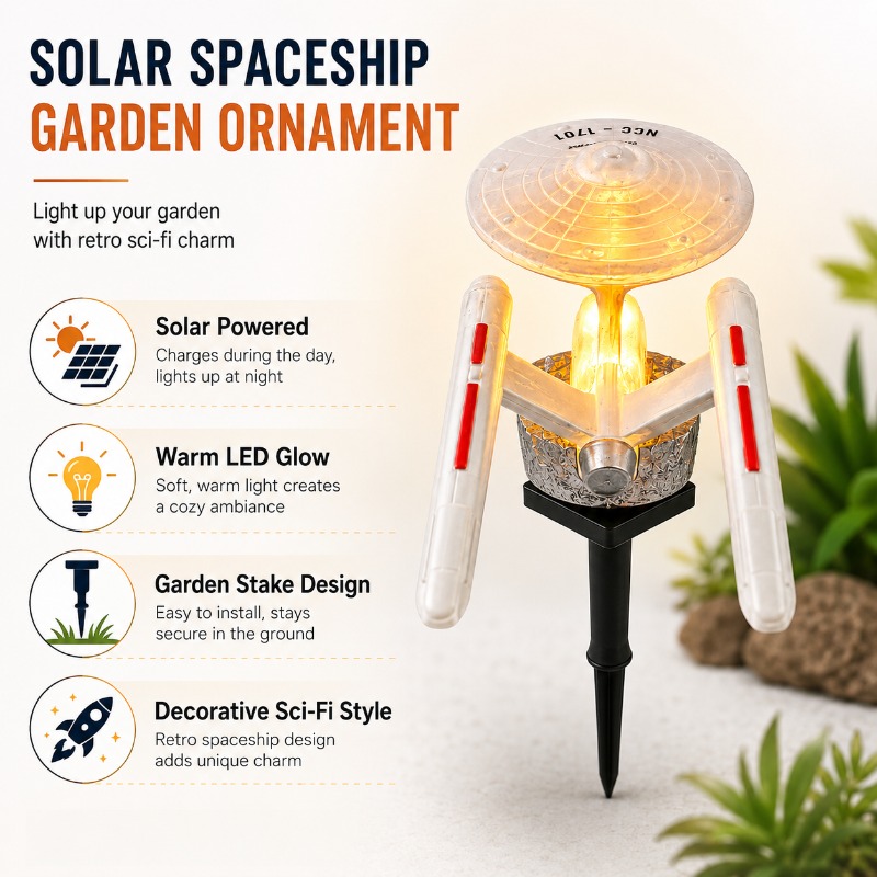 Star Trek USS Enterprise Solar - Outdoor Power Outlet Solar review and price