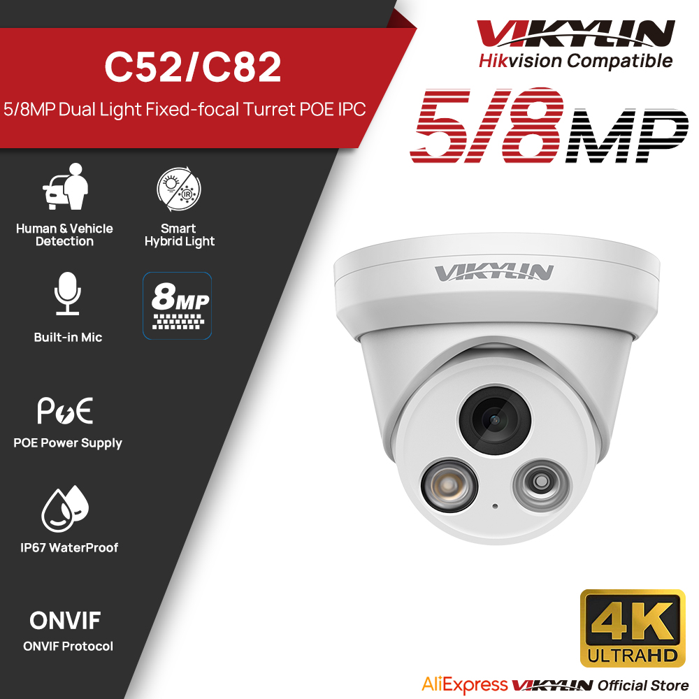 VIKYLIN 5/8MP 4K IP Camera Dua - Outdoor Power Supply 12V review and price