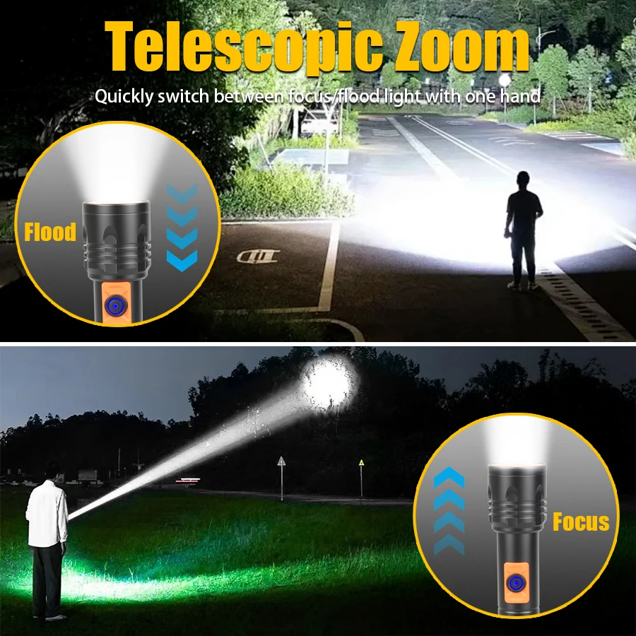 High Power LED Flashlight USB  - Outdoor Power For Lights review and price
