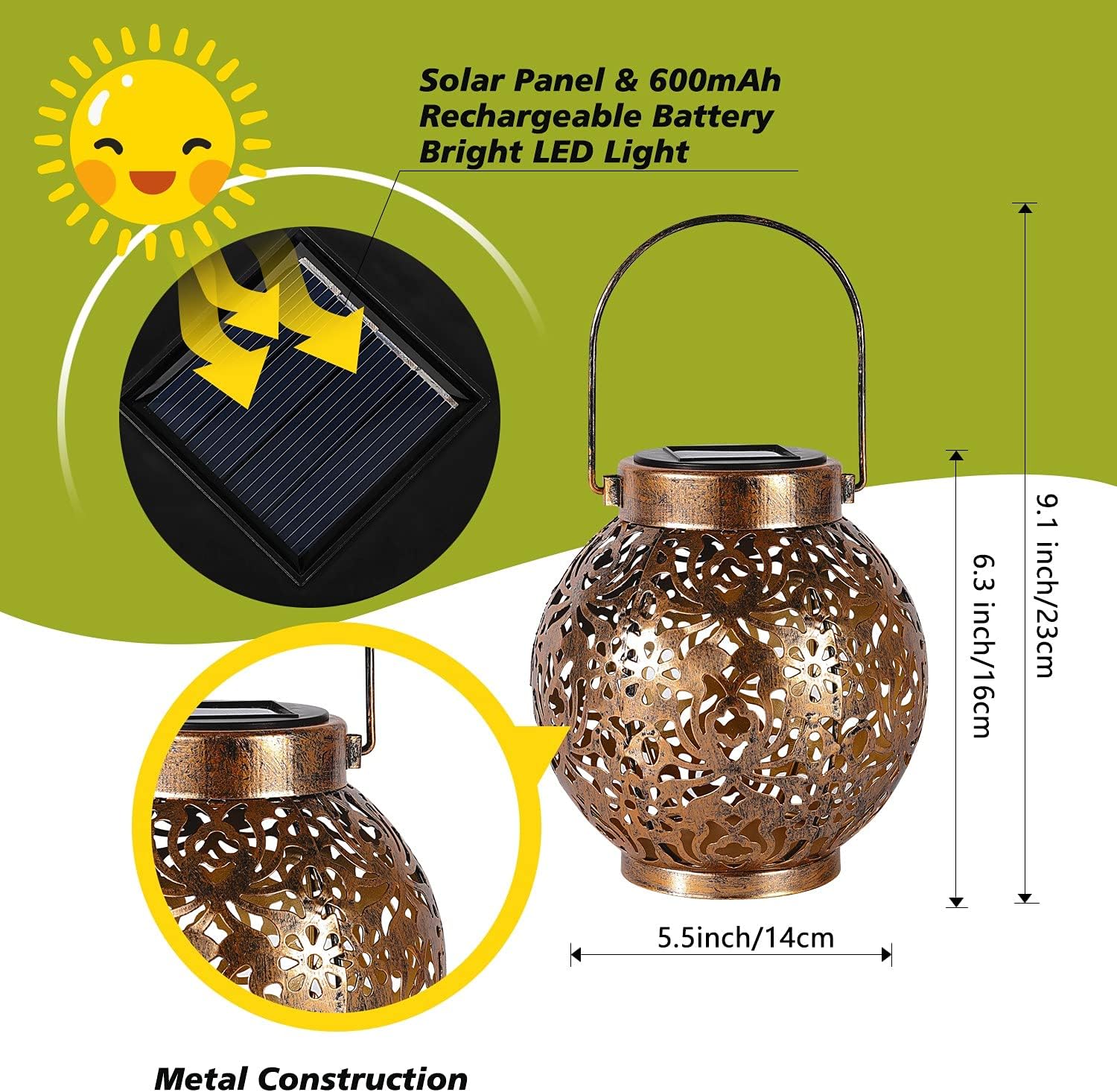 1-6PCS Moroccan Solar Lanterns - Outdoor Power Outlet Solar review and price