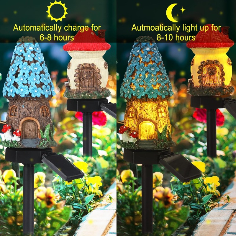 New Solar Resin Flower House L - Outdoor Power Outlet Solar review and price
