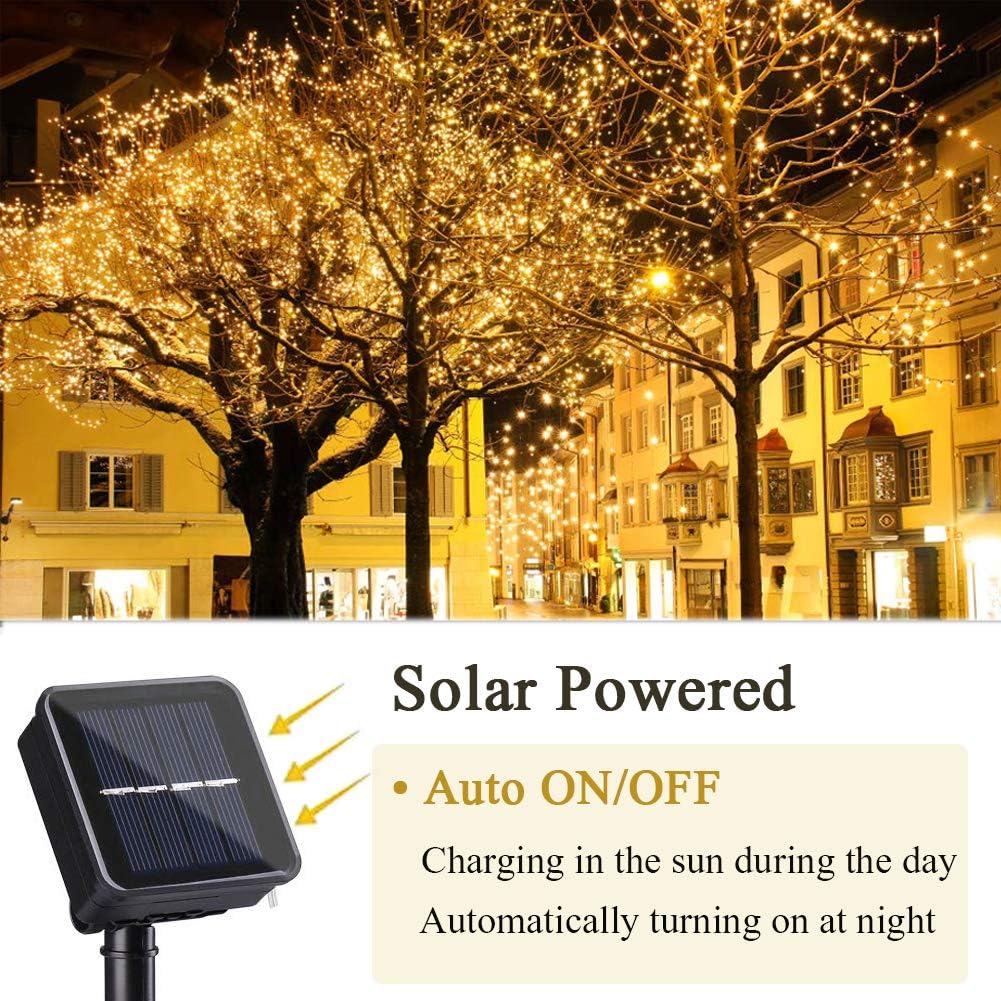 Solar Power LED Garland 8 Mode - Outdoor Power And Plant review and price