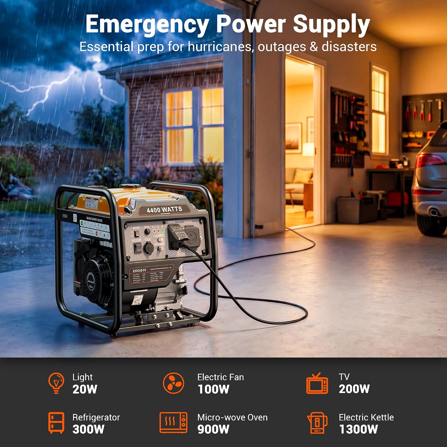 4400W Gas Open Frame Portable  - Portable Generator Inverter review and price